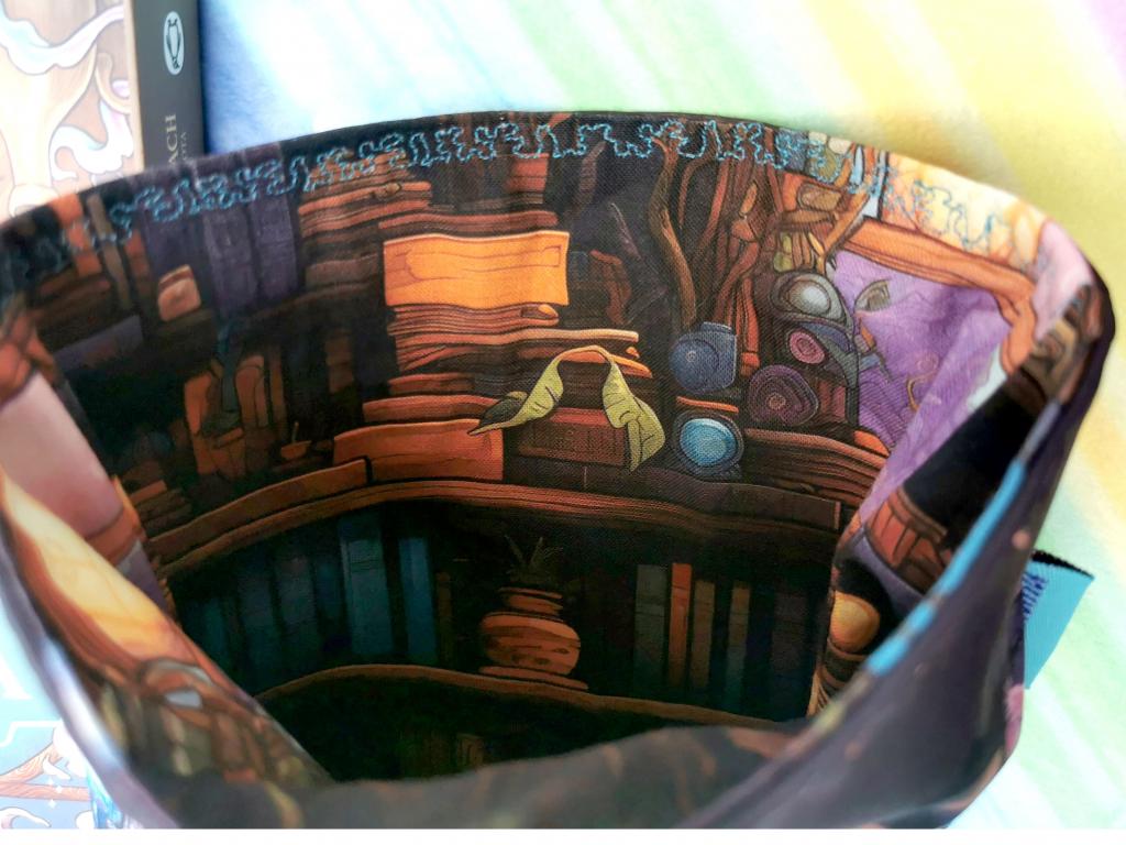 Buchtasche Buchhülle UNIKAT BookLover mit buchigem Innenfutter